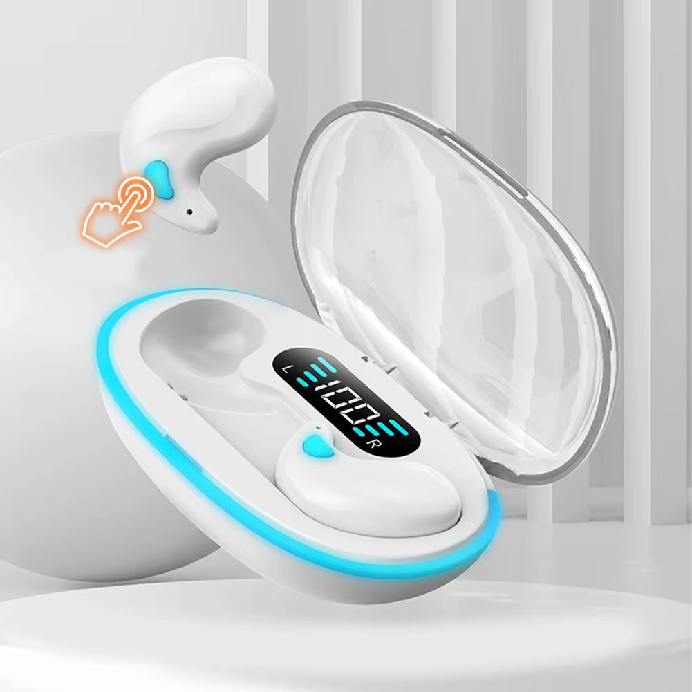 BT 5.3 Wireless Earbuds Noise Cancelling Sense-Free Micro Sleep Earbuds IPX5 Waterproof for Running Fitness Learning Accessories