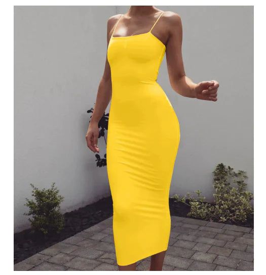 Strap Dress, Nightclub Dress, Milk Silk Bandage Dress