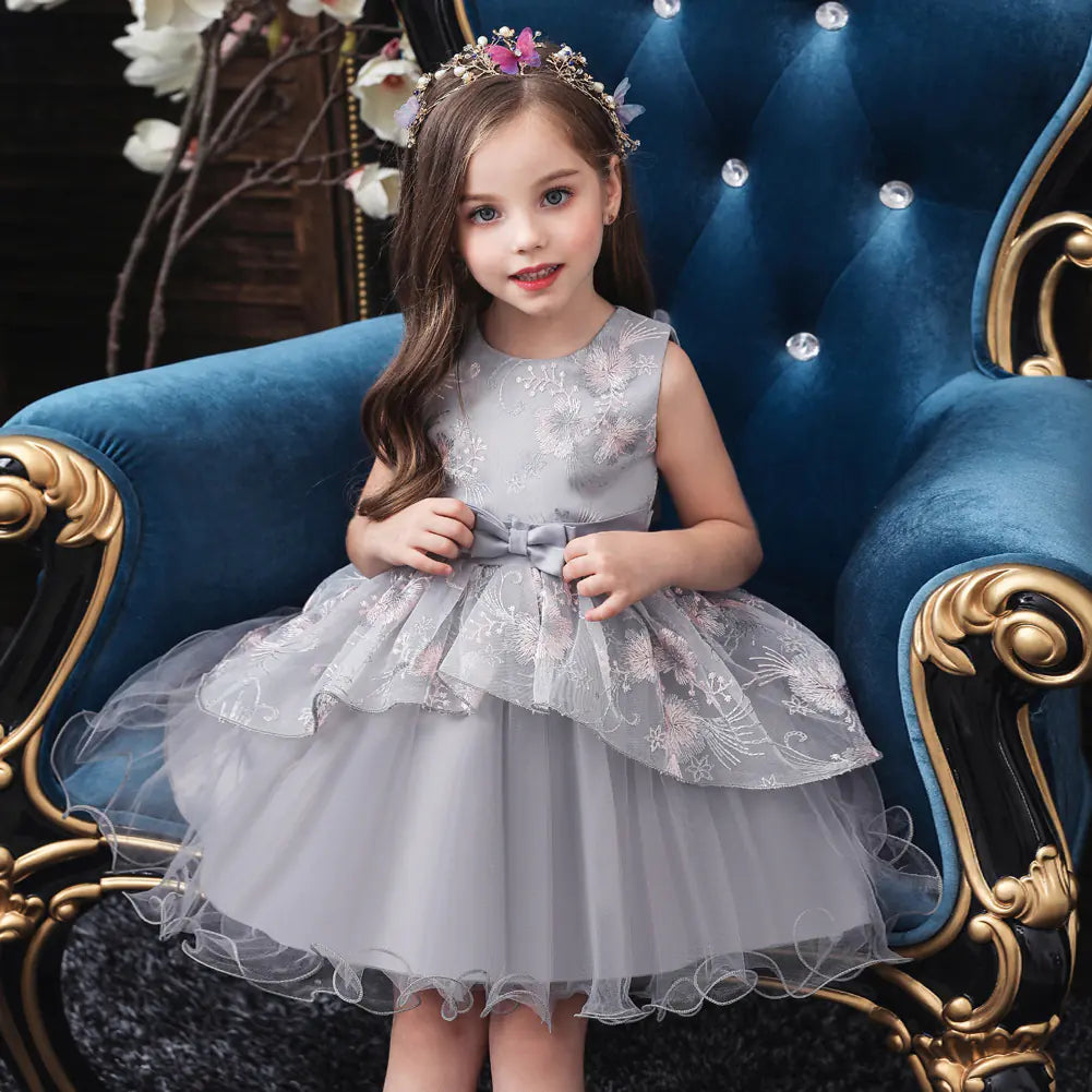 2025 New Irregular Puffy Dress for Kids' Performances