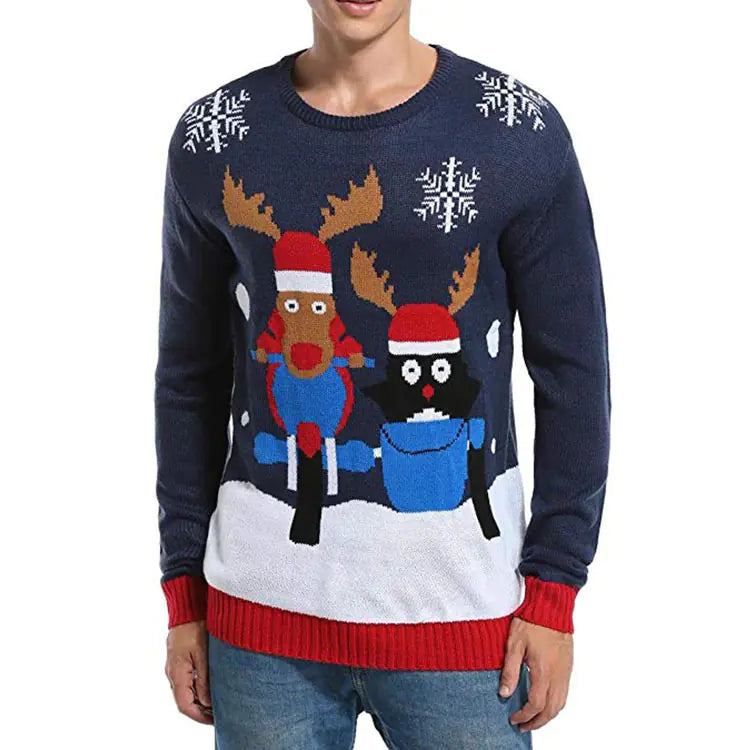 Men's Ugly Christmas Sweater - Acrylic Knit Design