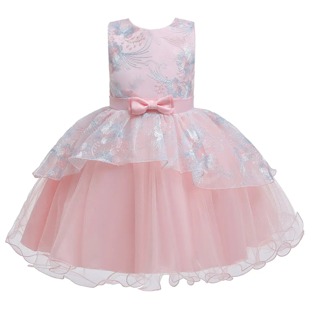 2025 New Irregular Puffy Dress for Kids' Performances