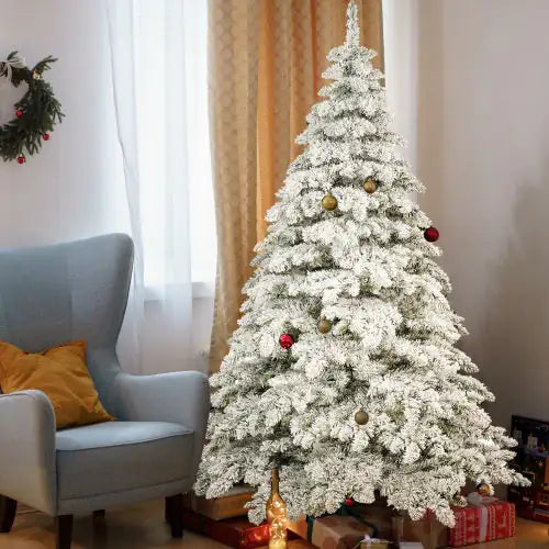 7.5 Feet Artificial Christmas Tree With 400 LED Lights And 1050 Bendable Branches, Christmas Tree Holiday Decoration, Creative Decoration Tree