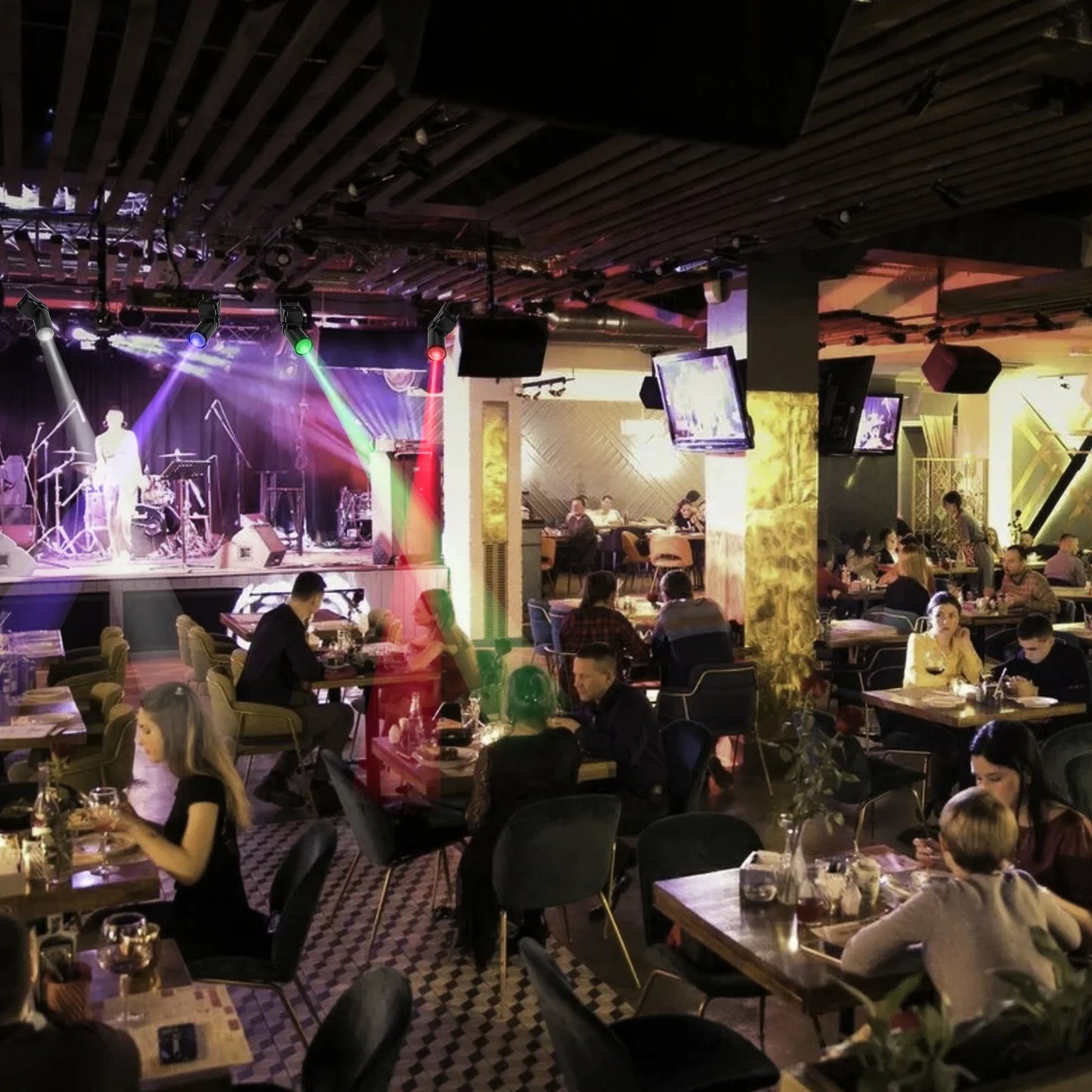 10W RGBW 4 in 1 Stage Pinspot Light Dmx for Disco Party Bar