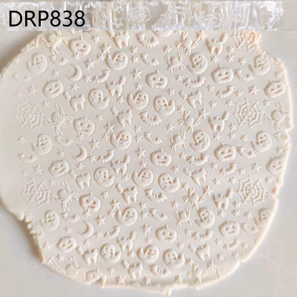 Embossed Rolling Pin,  Pastry Roller, Embossing Roll Pins, Baking Cookies, Halloween