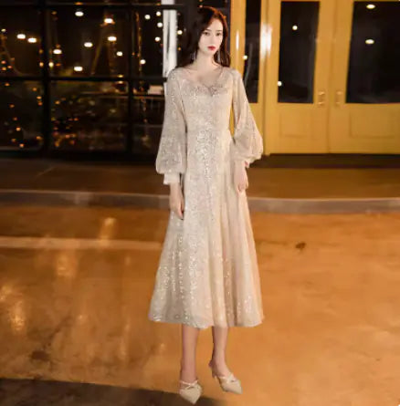 Elegant Evening Dress for Ladies' Parties.
