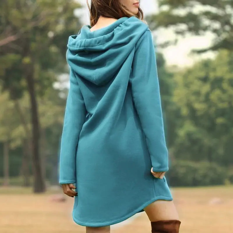 Hooded Pocket Sweatshirt Dress for Women (Fall/Winter)