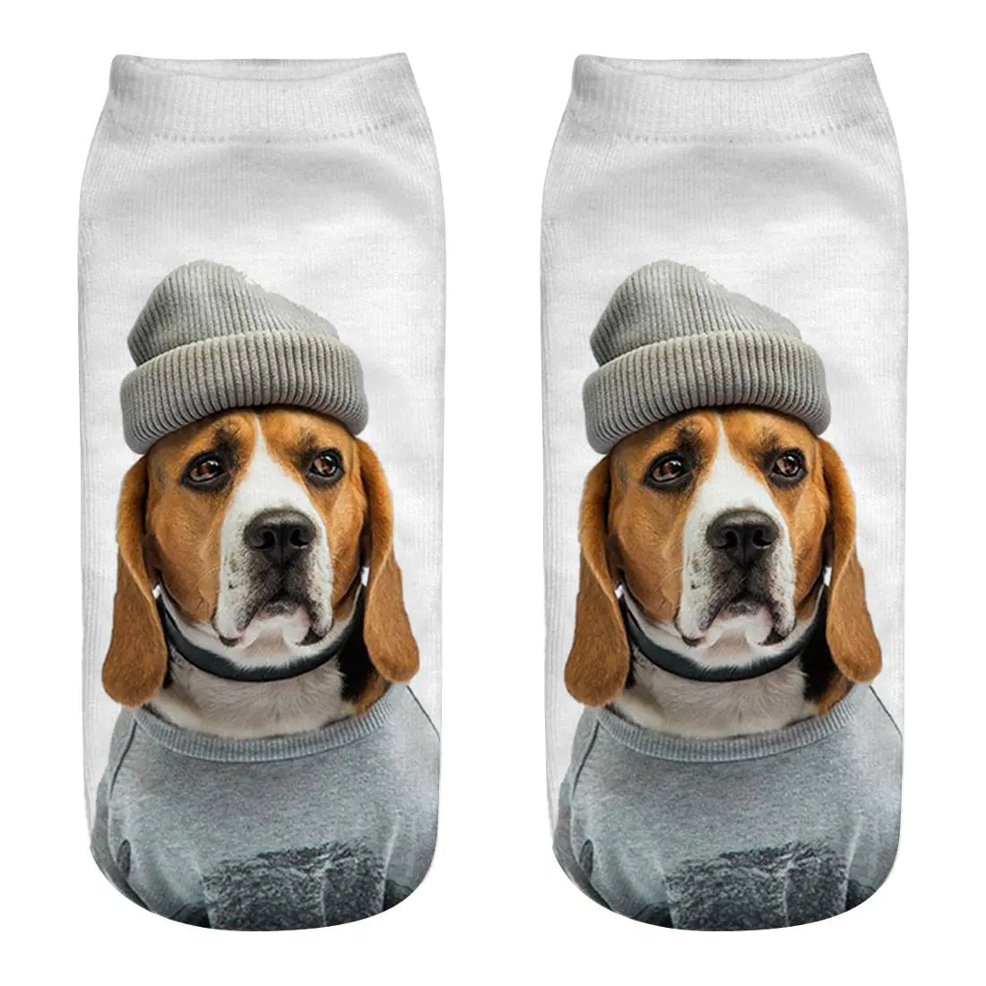 3D Printed Dog Socks - Cute Puppy Design for Women.