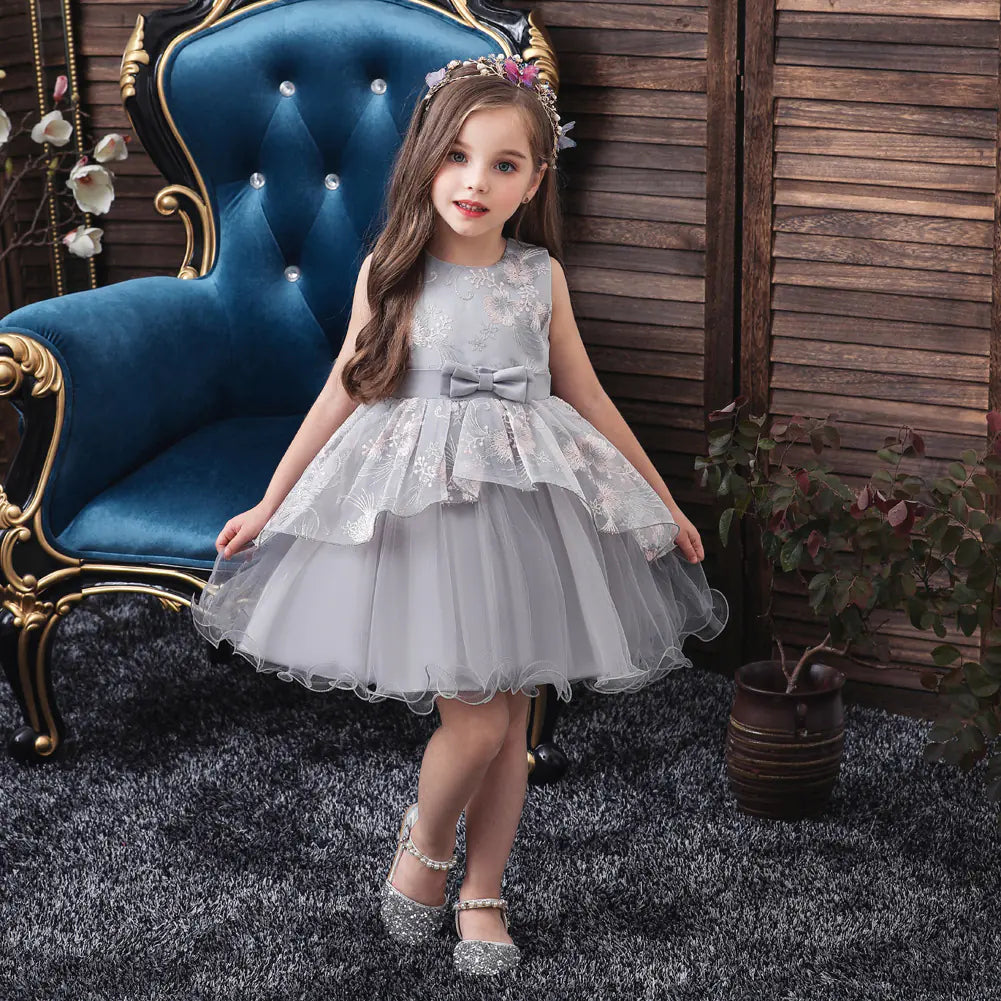 2025 New Irregular Puffy Dress for Kids' Performances