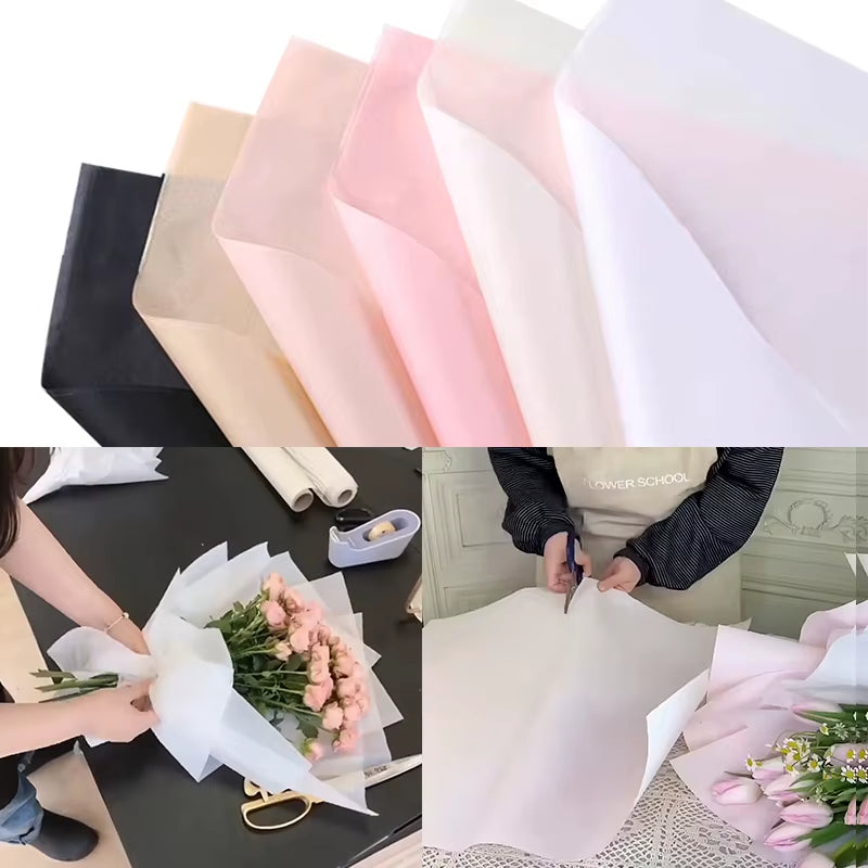 10Pcs 65X50Cm Flower Wrapping Tissue Paper Decoration Packaging DIY Craft