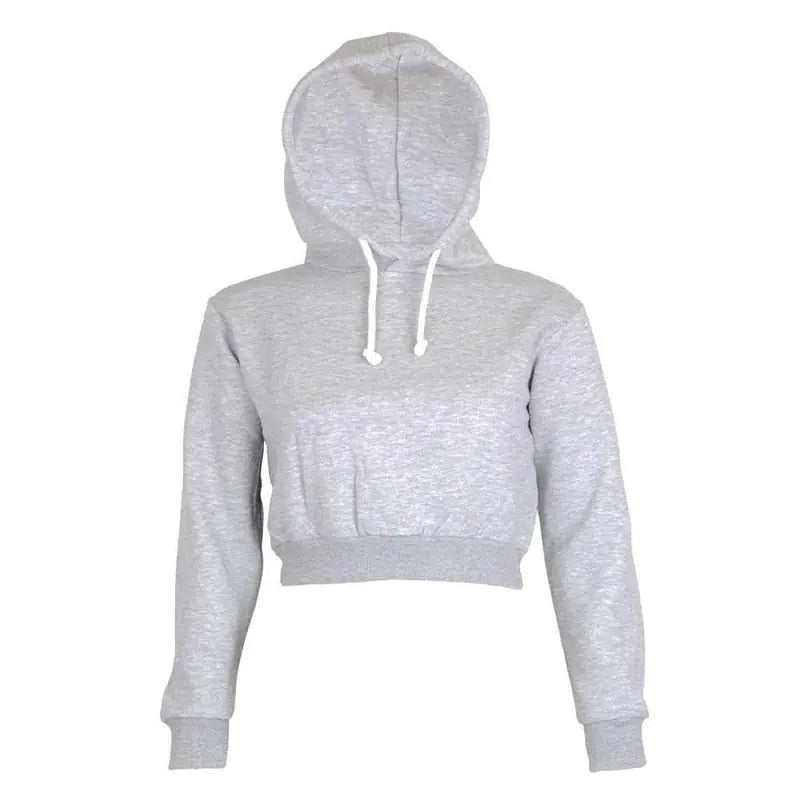 Hooded Crop Sweatshirt - Slim Fit and Stylish.