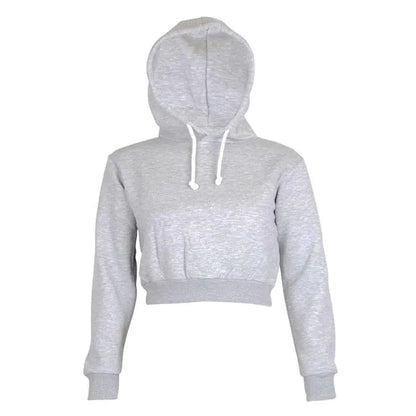 Hooded Crop Sweatshirt - Slim Fit and Stylish.
