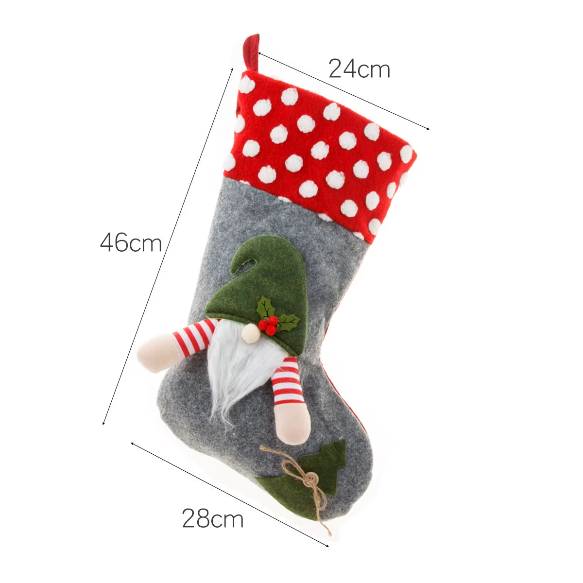 Christmas Stocking Large Xmas Gift Bags Fireplace Decoration Socks New Year Candy Holder Christmas Decor for Home