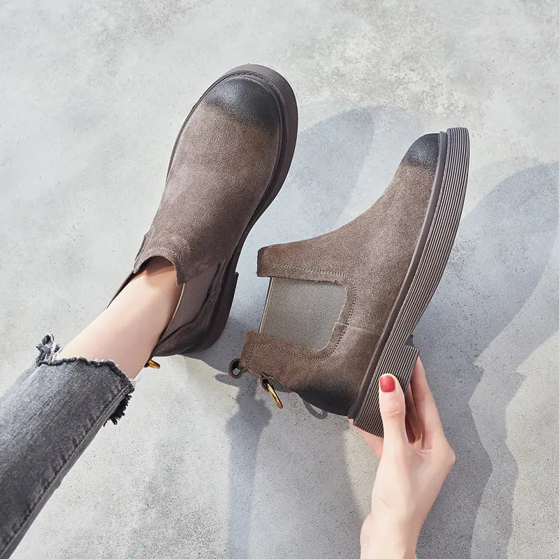Women's Martin Boots 2025, Leather Chunky Ankle Boots