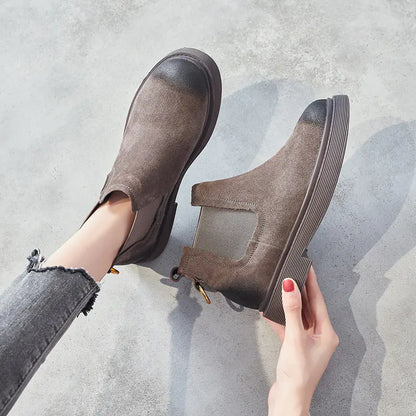Women's Martin Boots 2025, Leather Chunky Ankle Boots
