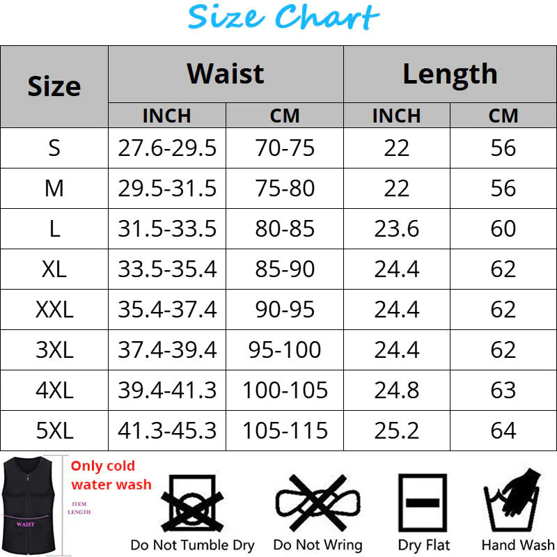 Men's Neoprene Waist Trainer Vest for Weight Loss.