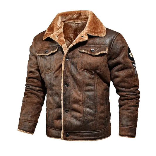 Casual Faux Fur Single-Breasted Lapel Jacket