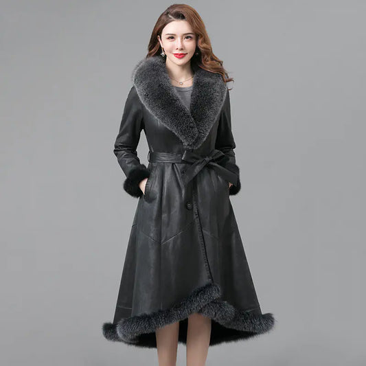 Thickened Real Fur Coat for Women.