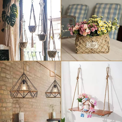 1-14Mm Natural Jute Twine Vintage for DIY Crafts Gift Wrapping 2-100M