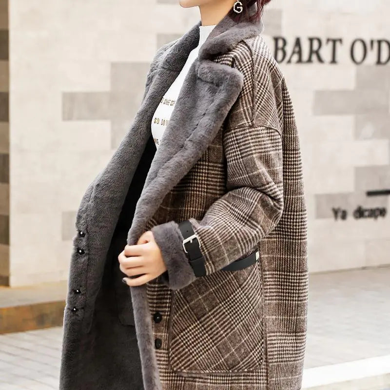 2020 Korean Style Thickened Long Coat for Petite