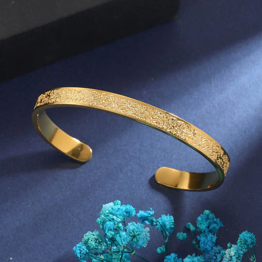 Carved Stainless Steel Bracelet for Men and Women