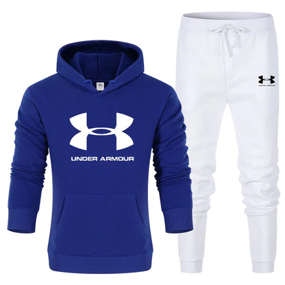 Men's Solid Color Thick Jacket Set for Spring and Autumn
