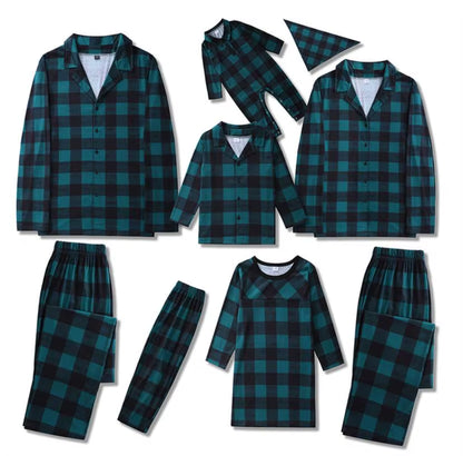 Christmas Family Matching Pajamas Cotton Mother Father Baby Kids and Dog