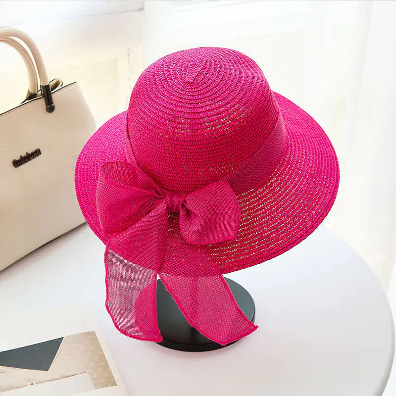 Large Brim Straw Hat for Women's Sun Protection.