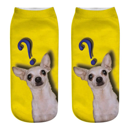 3D Printed Dog Socks - Cute Puppy Design for Women.