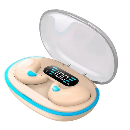 BT 5.3 Wireless Earbuds Noise Cancelling Sense-Free Micro Sleep Earbuds IPX5 Waterproof for Running Fitness Learning Accessories