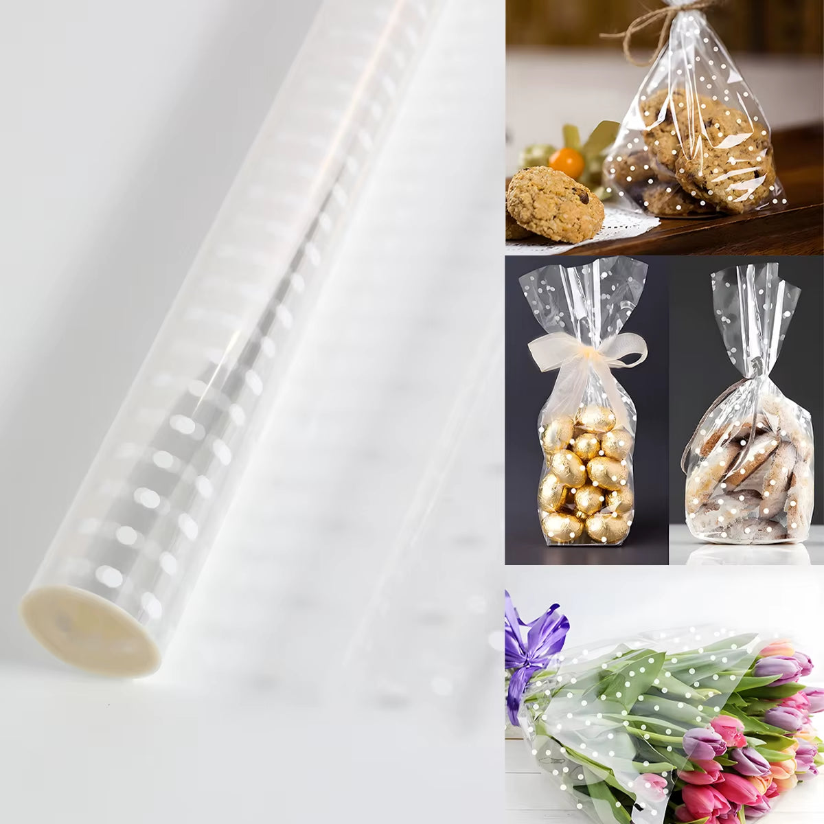 Clear Cellophane Wrap Roll Treats Wrapping Bag Wrapping Paper
