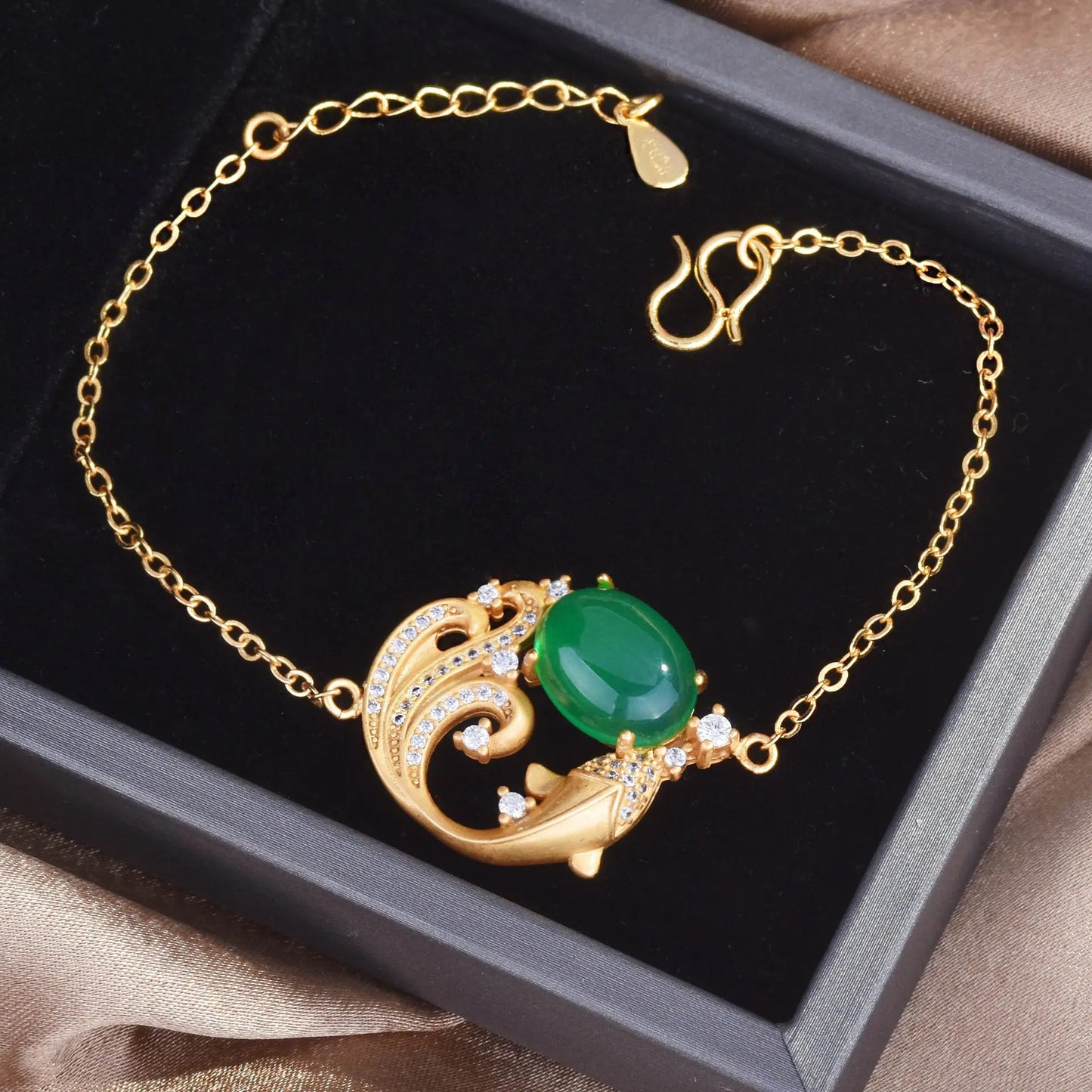 Gold Plated Synthetic Bracelet - Ancient Pharaoh Heritage