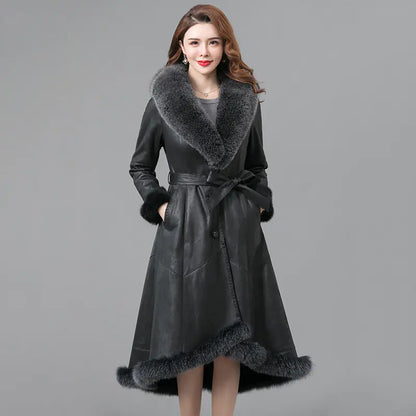 Thickened Real Fur Coat for Women.