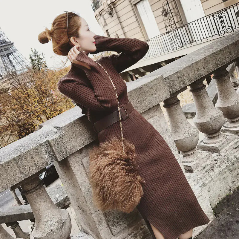 Knit Bodycon Dress, Sweater Dress, Layering Dress
