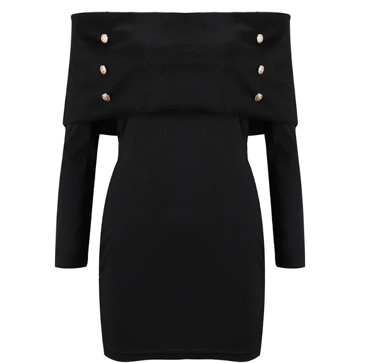 Knit Bodycon Dress, Off-Shoulder Knit Dress