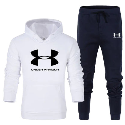 Men's Solid Color Thick Jacket Set for Spring and Autumn