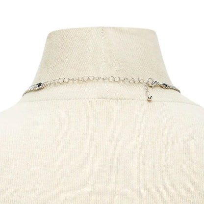Layered Rhinestone Pendant Choker Necklace (New Arrival)