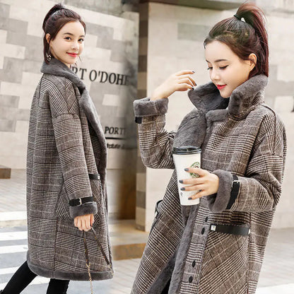 2020 Korean Style Thickened Long Coat for Petite