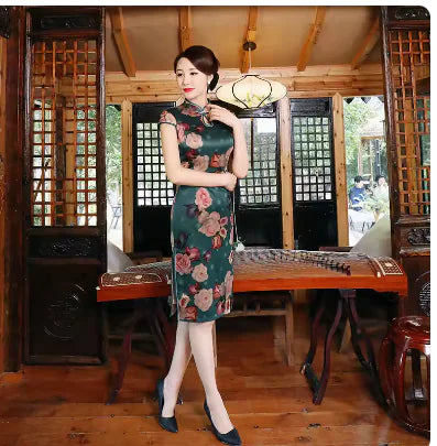 Split Dress, Qipao Dress, Bodycon Split Dress