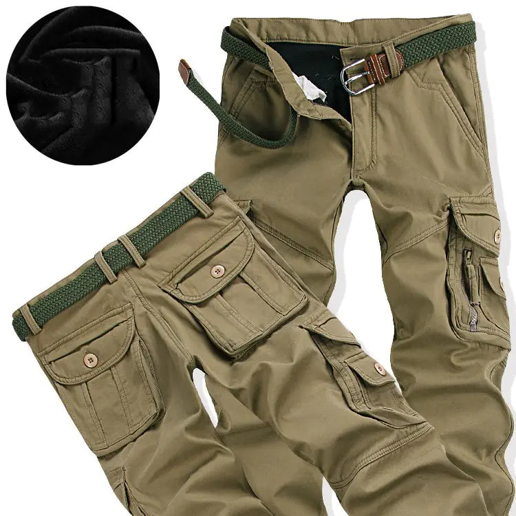 Plush Padded Multi-Pocket Overalls