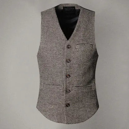Men's Plaid Waistcoat - Vintage Style Wool Vest