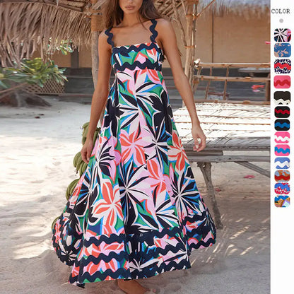 Women's Printed Long Dress for Spring/Summer
