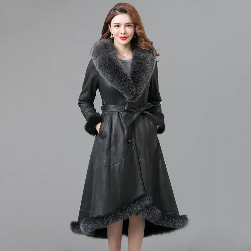 Thickened Real Fur Coat for Women.