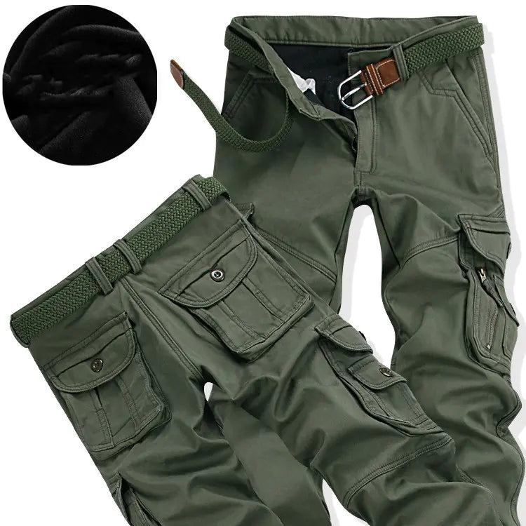 Plush Padded Multi-Pocket Overalls.
