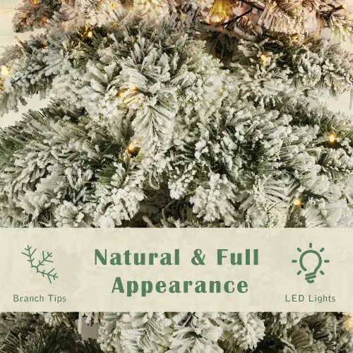 7.5 Feet Artificial Christmas Tree With 400 LED Lights And 1050 Bendable Branches, Christmas Tree Holiday Decoration, Creative Decoration Tree