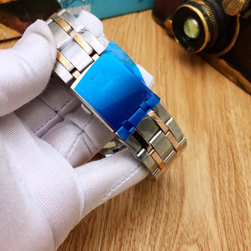 Men's Steel Band Mechanical Watch with Six Needles