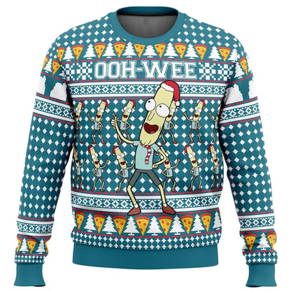 Pickle Rick Ugly Christmas Sweatshirt for Men and Women