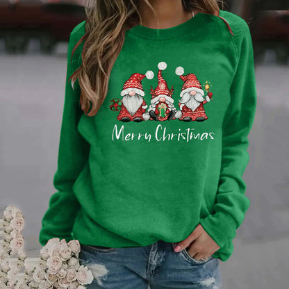 Women's Christmas Pattern Long Sleeve Round Neck Sweater