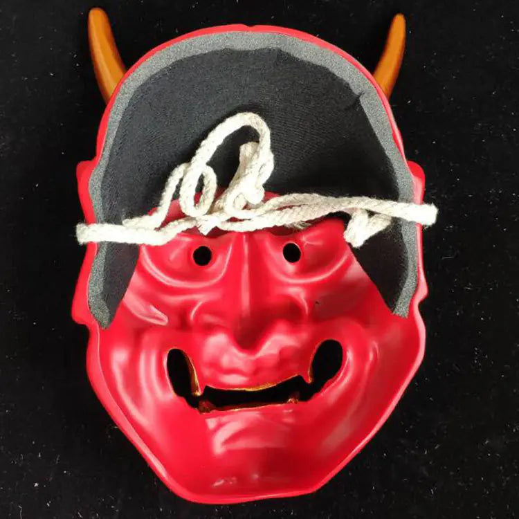 Halloween Ghost Mask with White and Red Designs