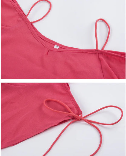 Off-Shoulder Chiffon Blouse with Straps for Women