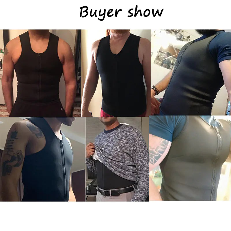 Men's Neoprene Waist Trainer Vest for Weight Loss.